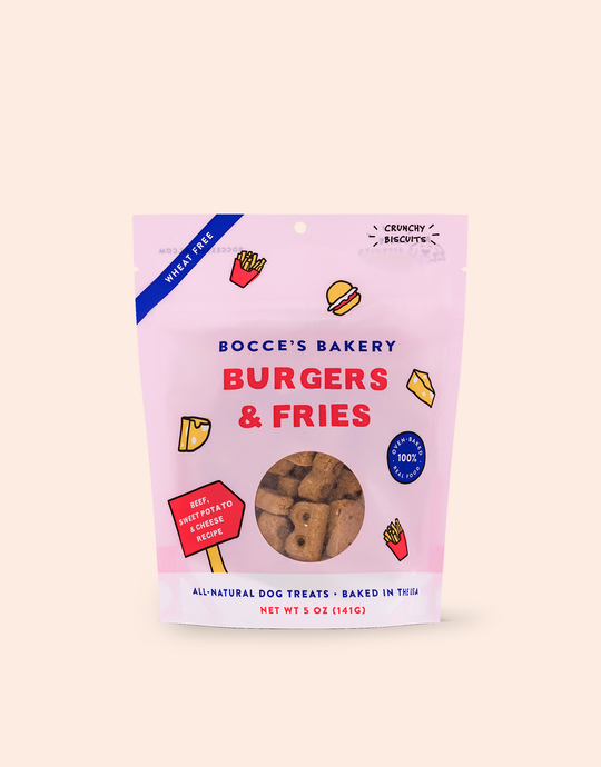 Bocce's Burgers & Fries Crunchy Dog Treats