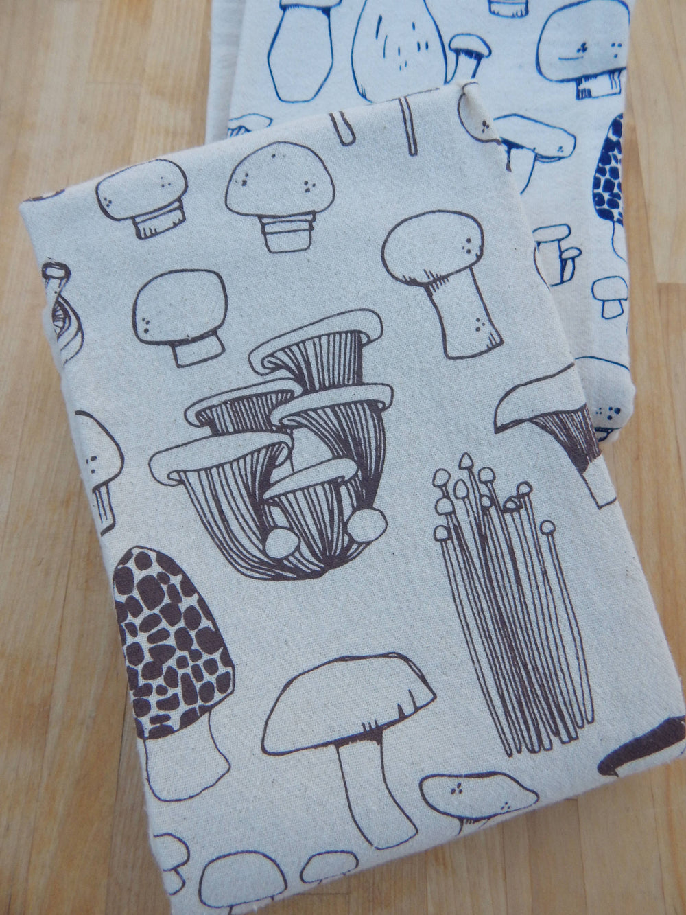 Mushroom Kitchen Towel, Tea Towel - Taupe