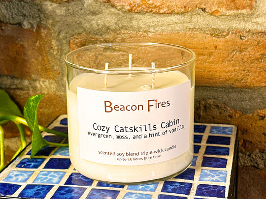 Cozy Catskills Cabin - Beacon Fires Candle