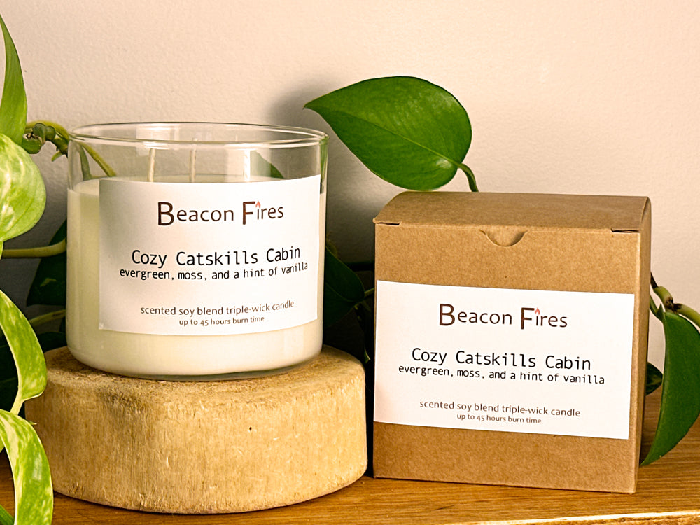 Cozy Catskills Cabin - Beacon Fires Candle