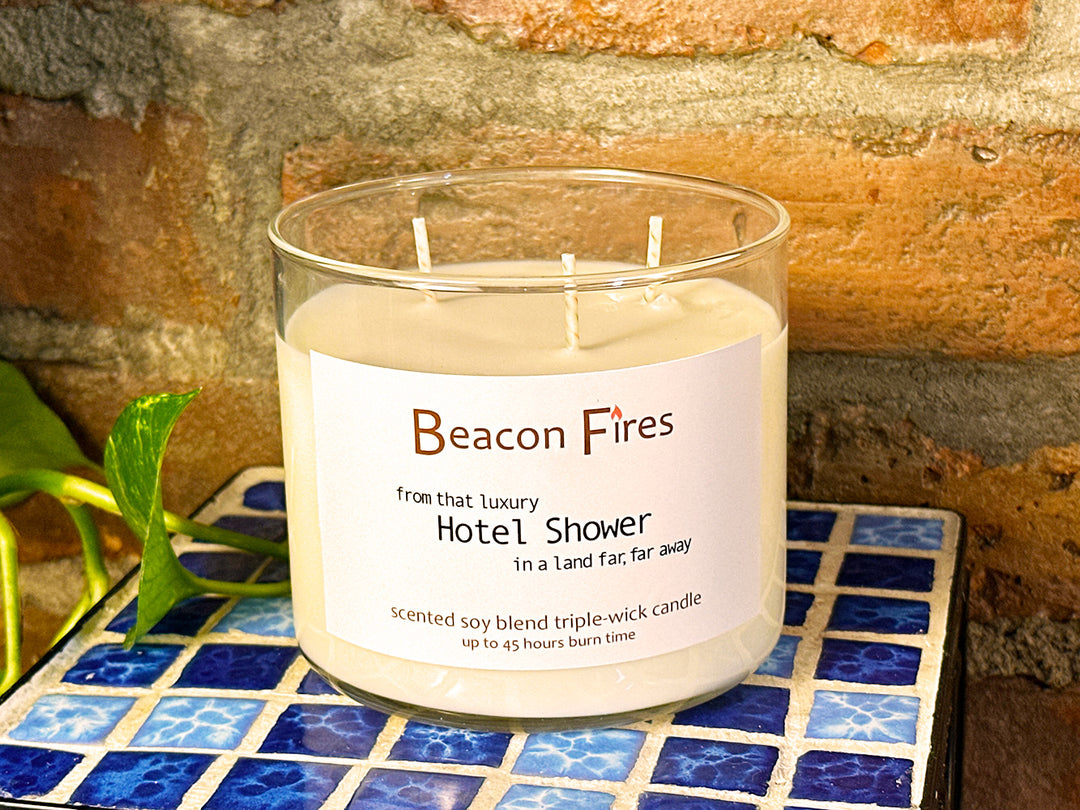 Hotel Shower Far Far Away - Beacon Fires Candle