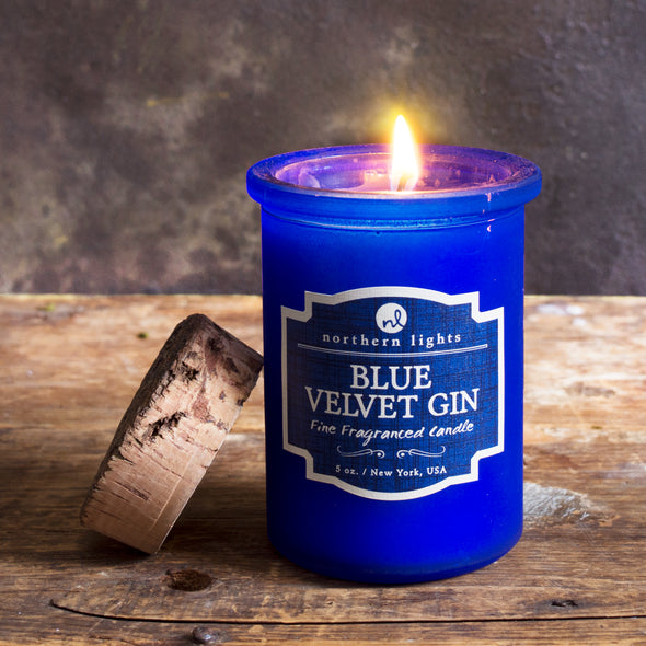 Blue Velvet Gin Spirits Candle