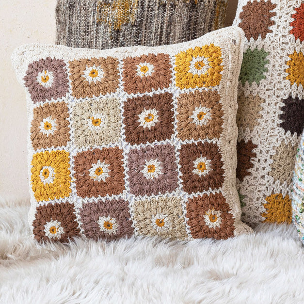Patchwork Harmony Square Pillow