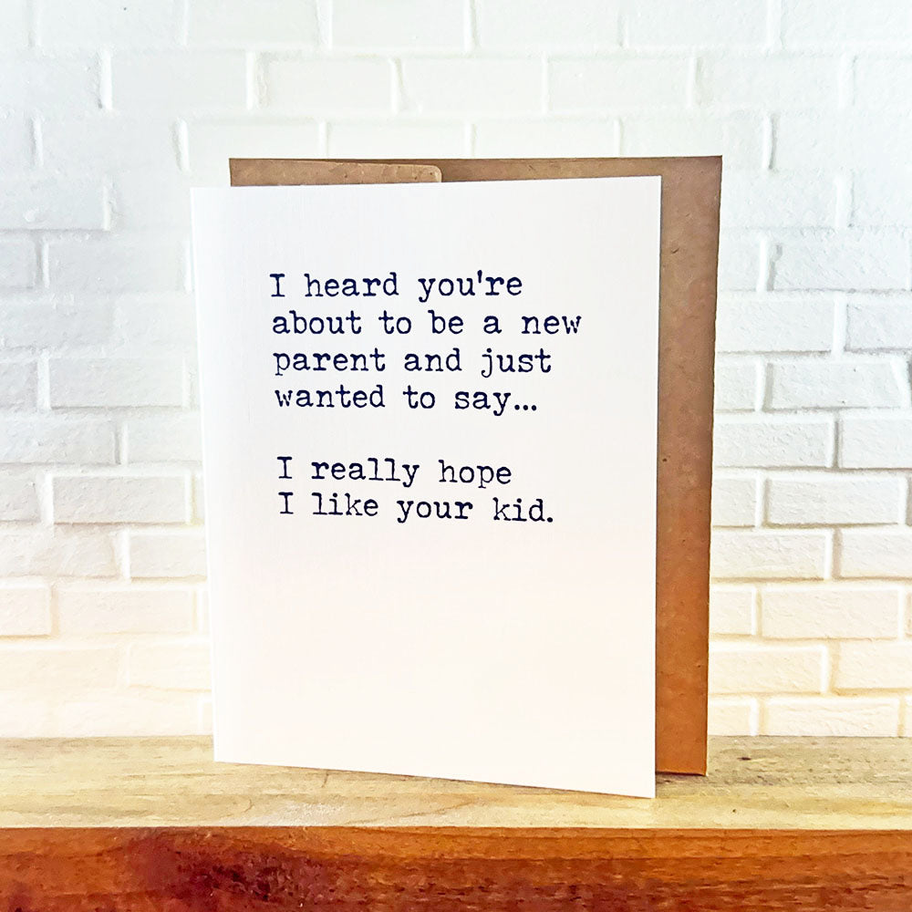 New Parent Use Your Words Card