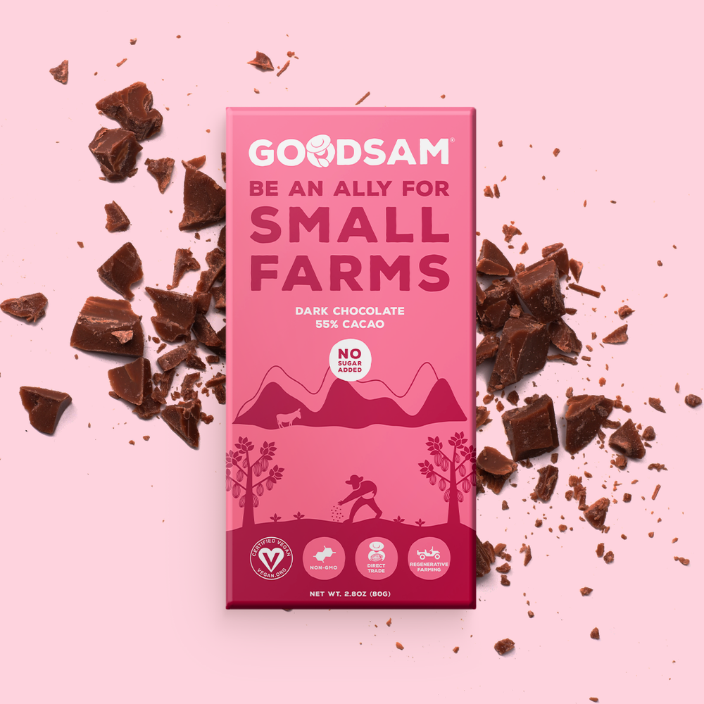 GoodSAM Dark Chocolate Bar - 55% Cacao No Sugar Added