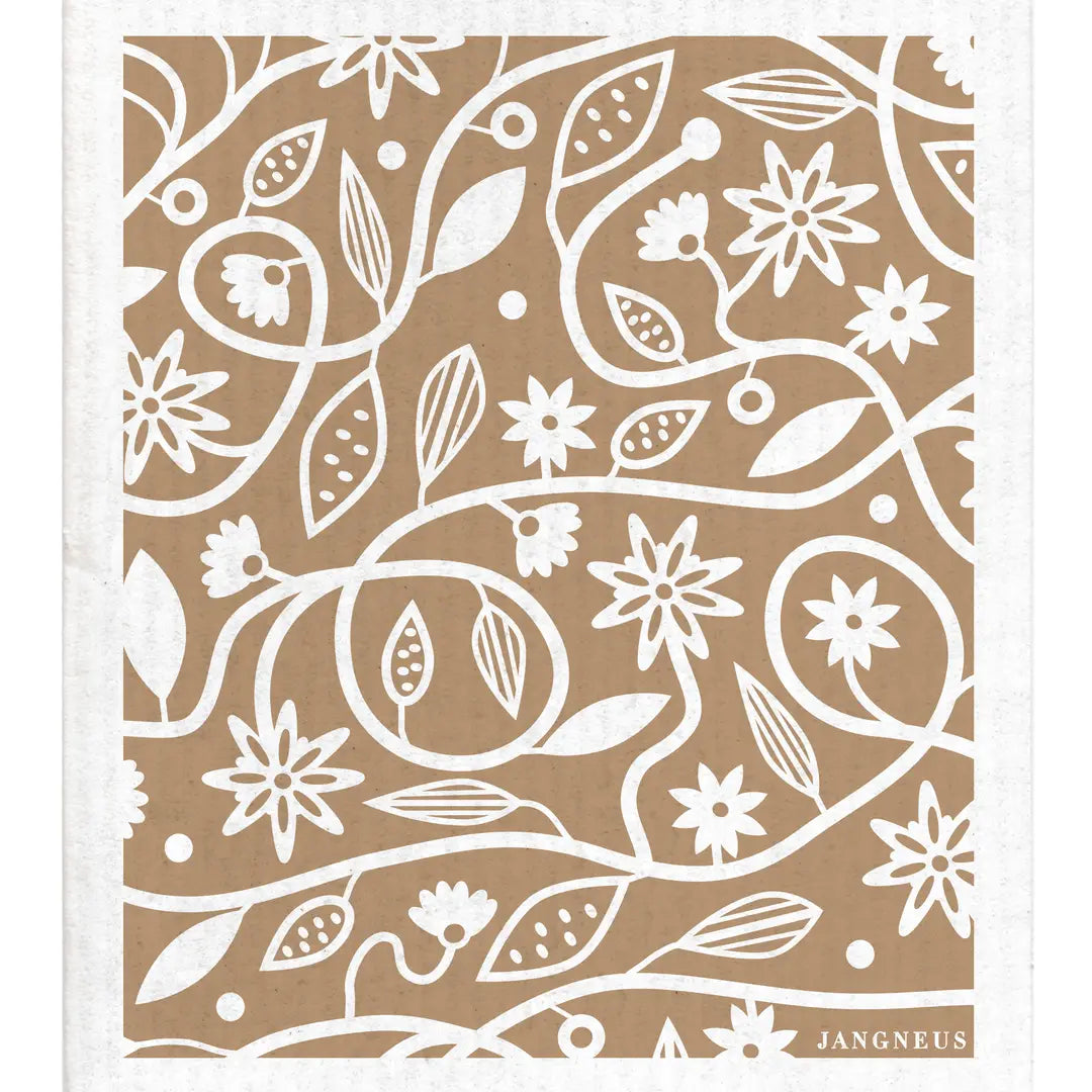 Swedish Dishcloth - Doodle Flower - Sand