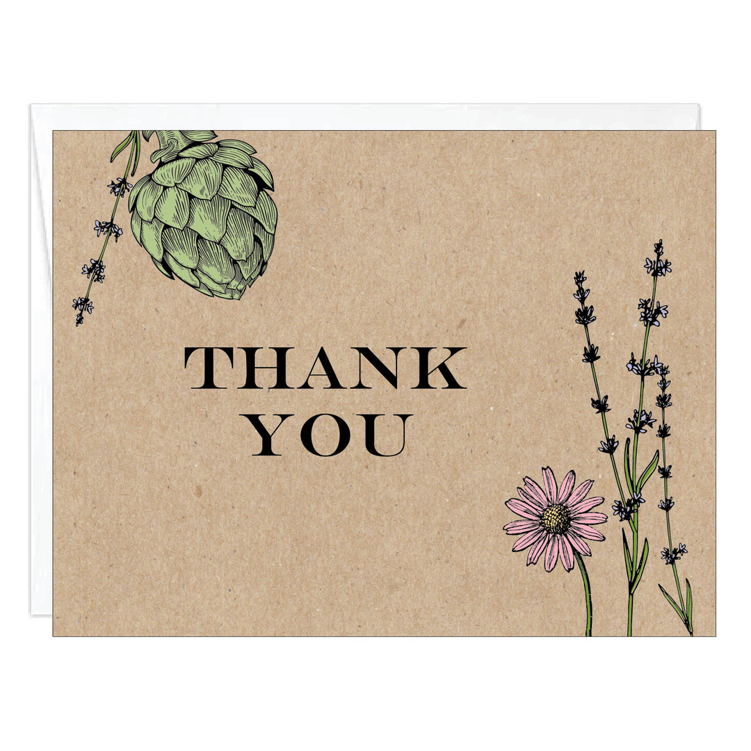 Botanical Thank You Card