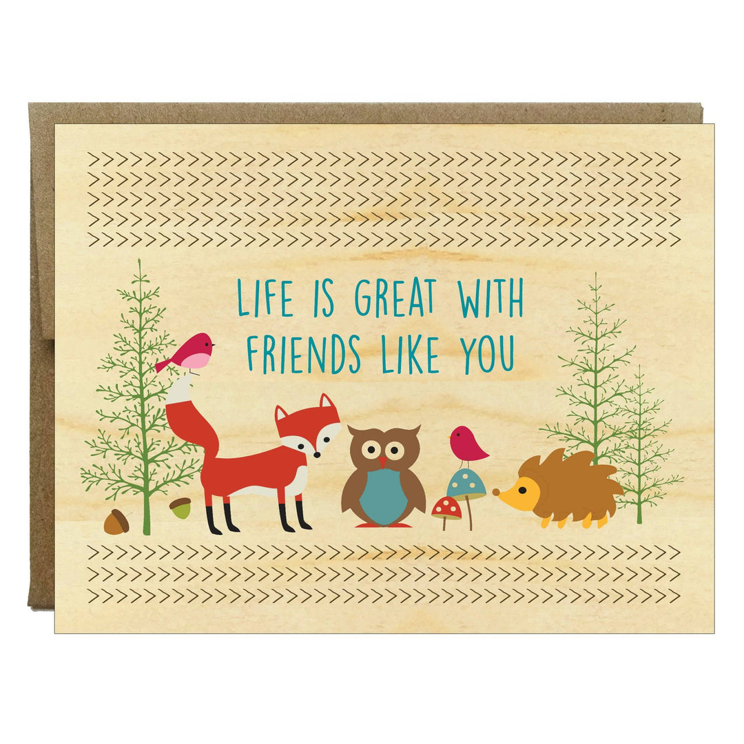 Friendship Wood Veneer Card