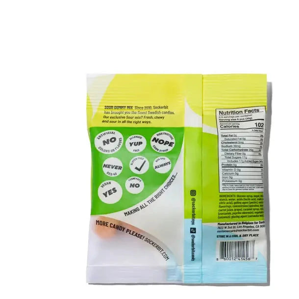 Sockerbit Sour Gummy Mix 2.8oz