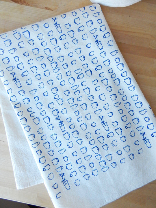 Teacup Kitchen Towel, Tea Towel