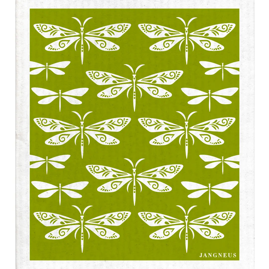 Swedish Dishcloth - Dragon Fly - Green