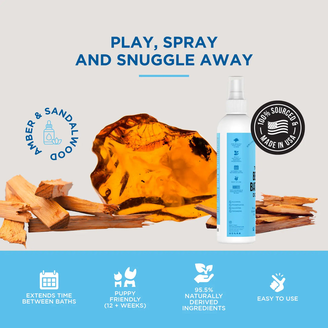 COMING SOON! - The Only Between Bath Spray Dogs Need - Amber & Sandalwood