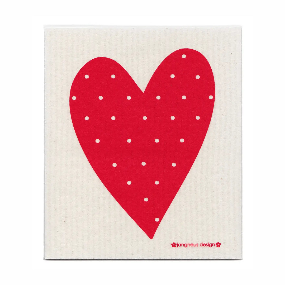 Swedish Dishcloth - Heart - Red