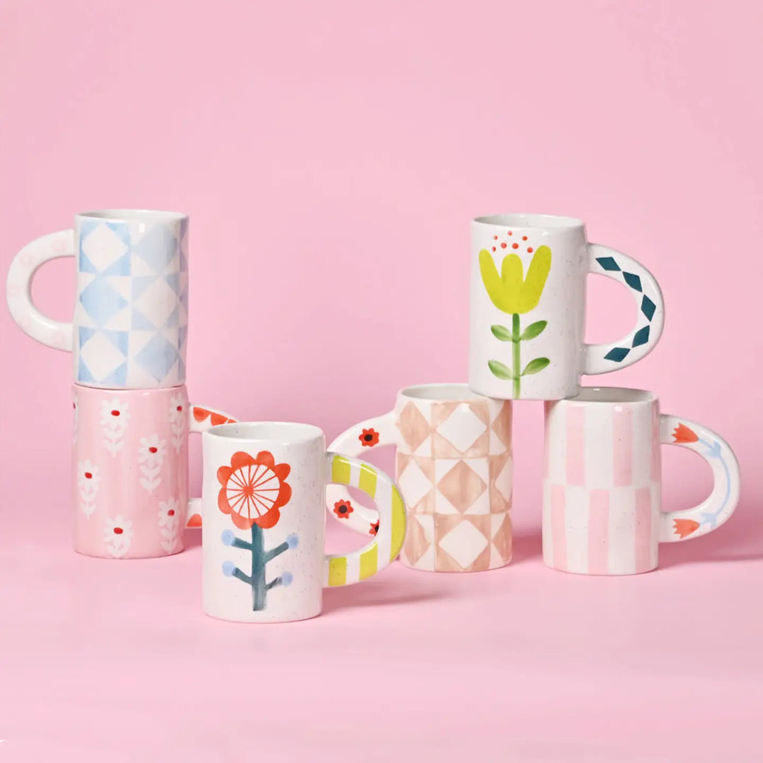 ChagoArt Floral Quilt Mug