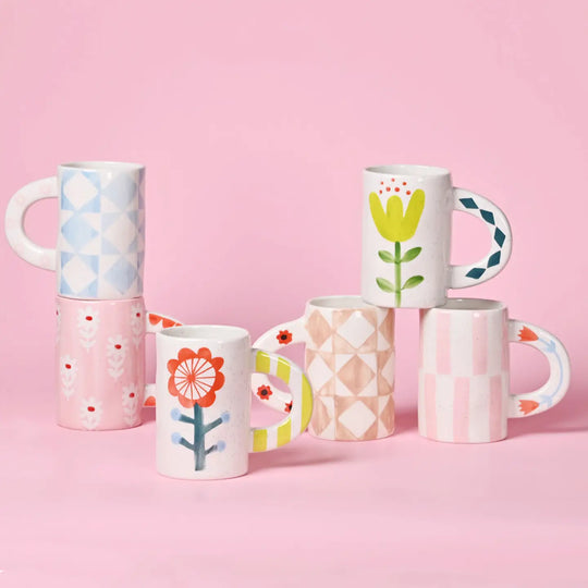 ChagoArt Floral Quilt Mug