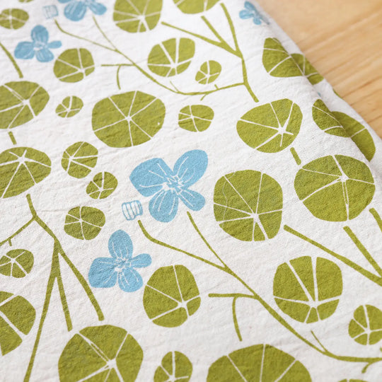 Floral Nasturtium Tea Towel