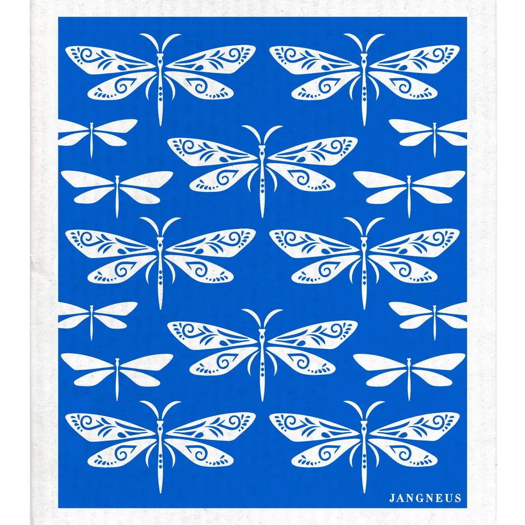 Swedish Dishcloth - Dragon Fly - Blue
