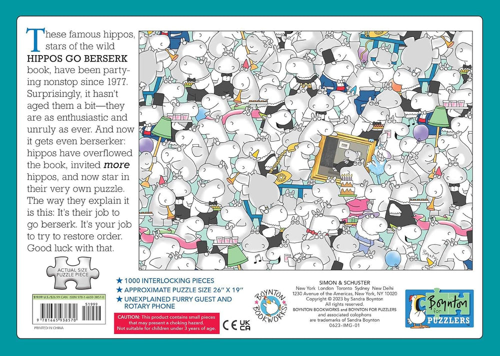Hippos Go Berserk! - 1000 Piece Puzzle