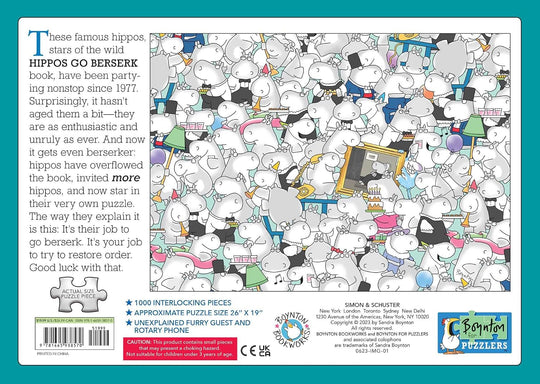 Hippos Go Berserk! - 1000 Piece Puzzle