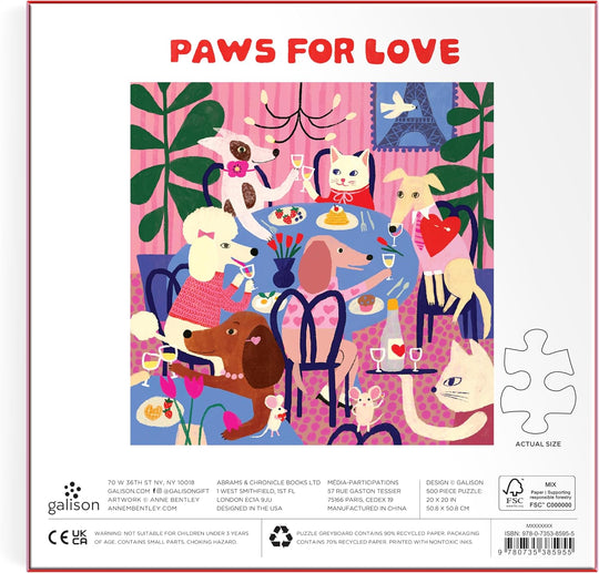 Paws for Love - 500 Piece Puzzle