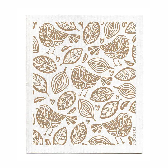Swedish Dishcloth - Robins - Sand
