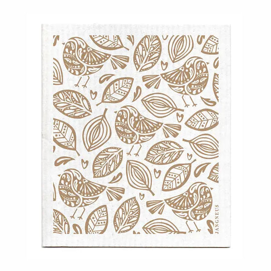 Swedish Dishcloth - Robins - Sand