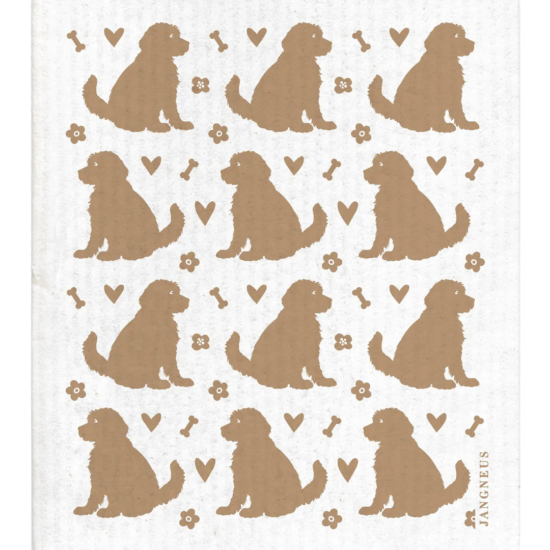 Swedish Dishcloth - Doodle Dog Sand