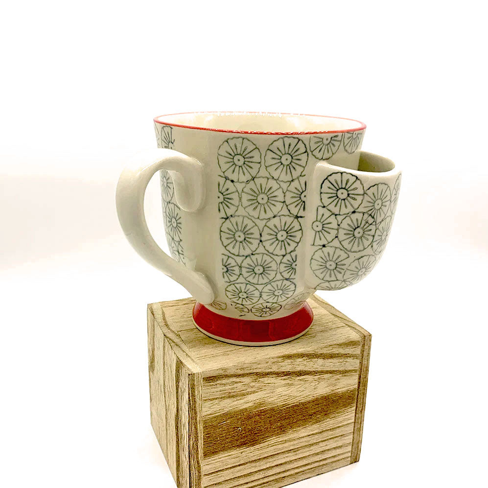 Tea Mug with Tea Bag Holder - Gray