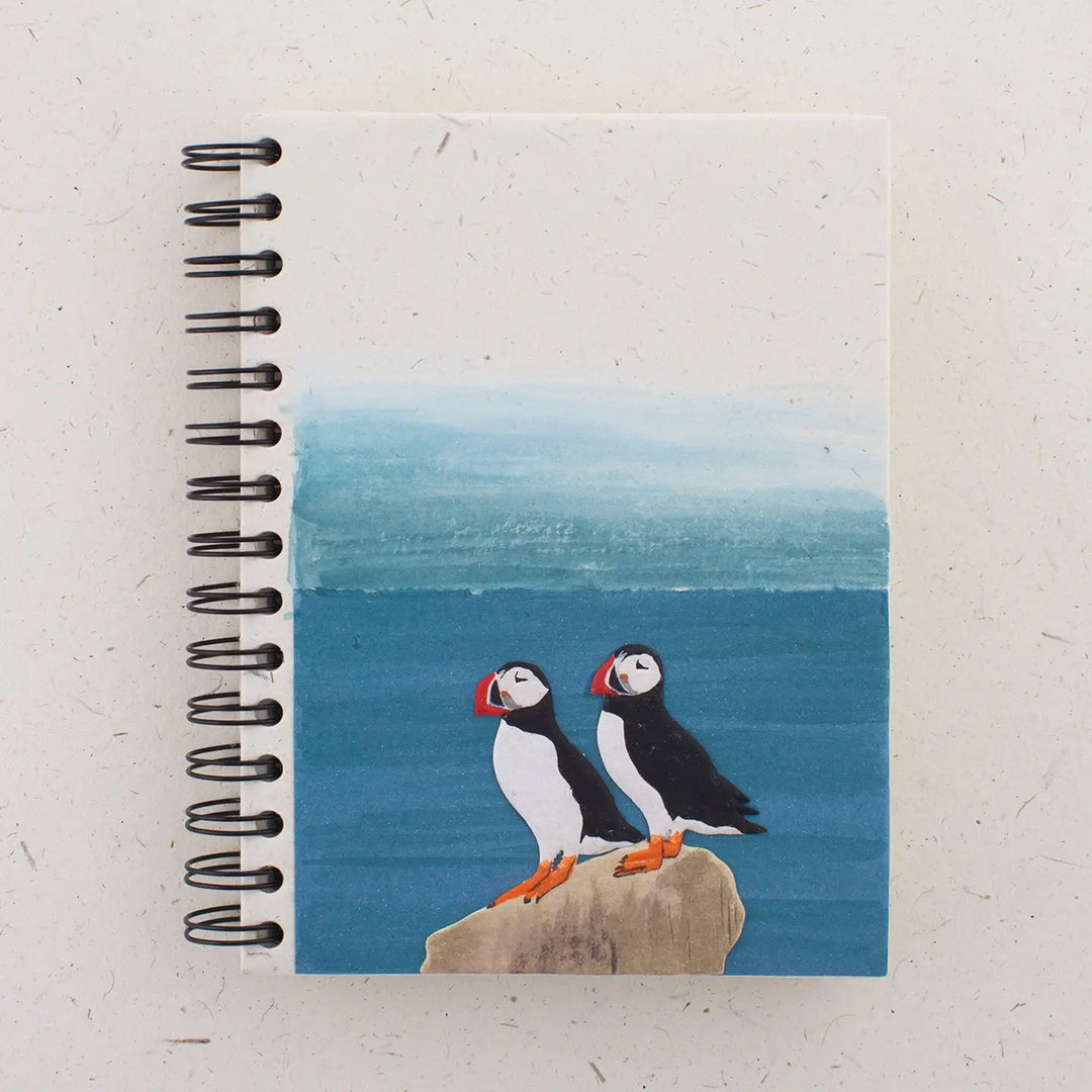 Large Notebook - Puffins