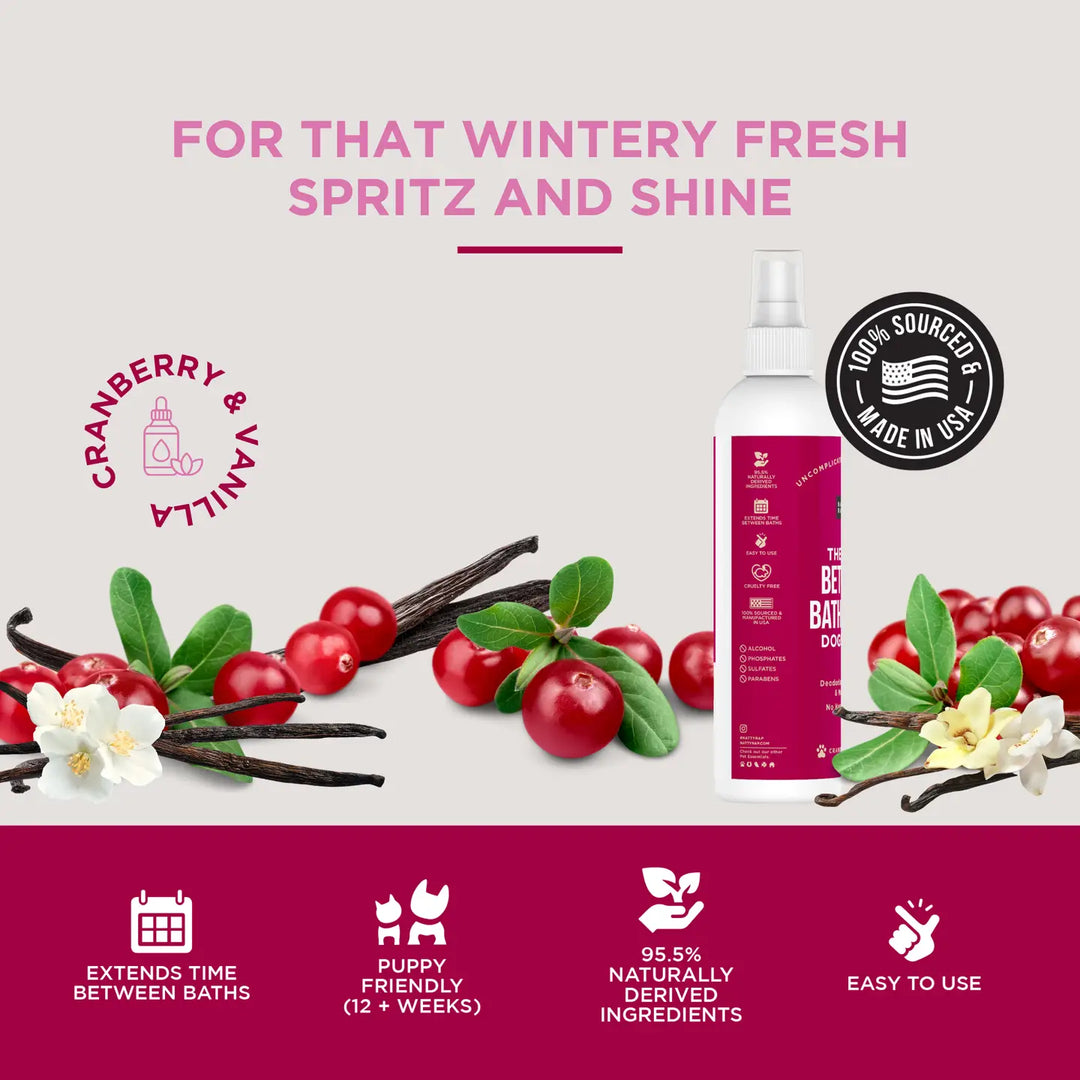 COMING SOON! - The Only Between Bath Spray Dogs Need - Cranberry & Vanilla
