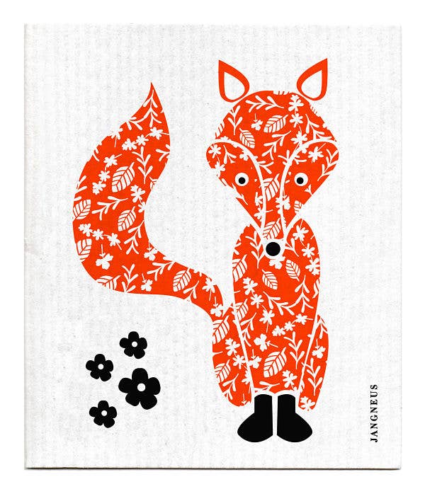 Swedish Dishcloth - Fox - Orange