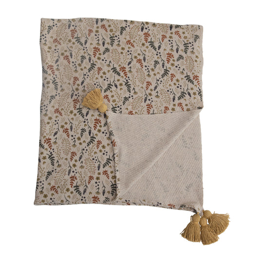 Floral Tapestry Woven Throw