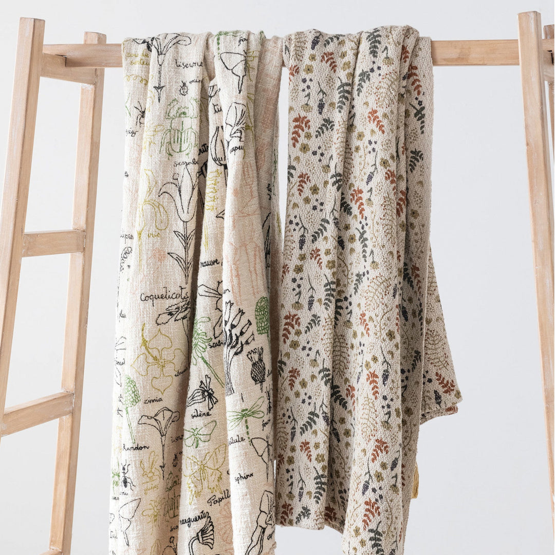 Floral Tapestry Woven Throw Blanket