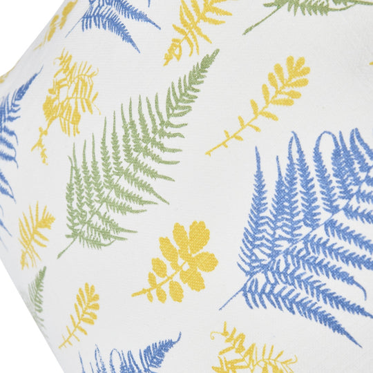 Fern Forest Cotton Pillow with Tassels