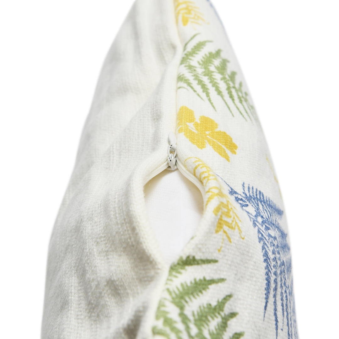 Fern Forest Cotton Pillow with Tassels