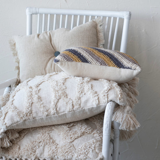 Crocheted Classic Lumbar Pillow