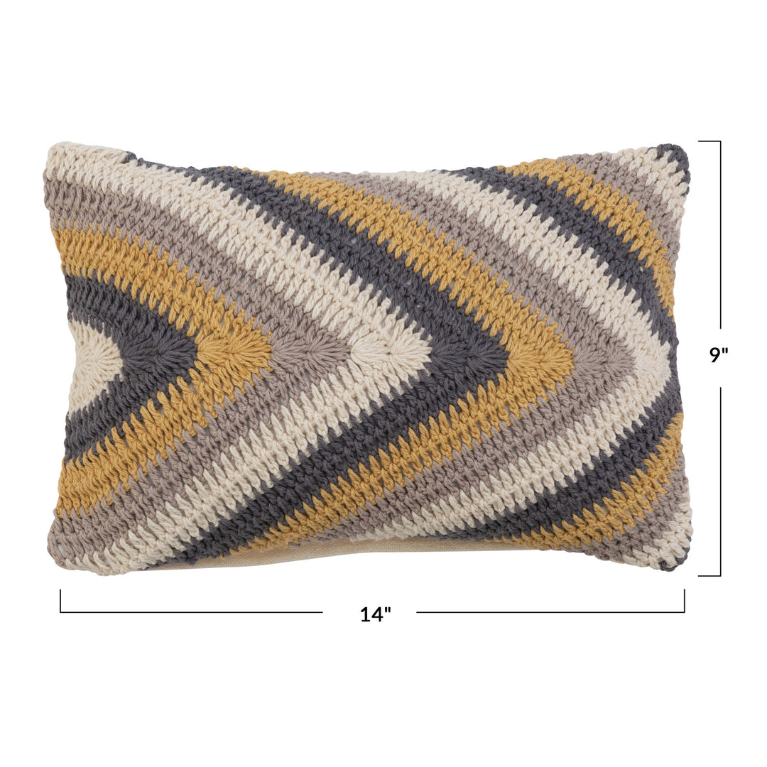 Crocheted Classic Lumbar Pillow