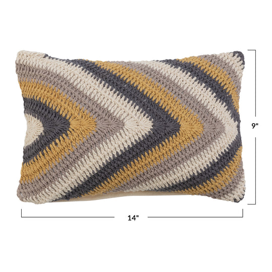 Crocheted Classic Lumbar Pillow