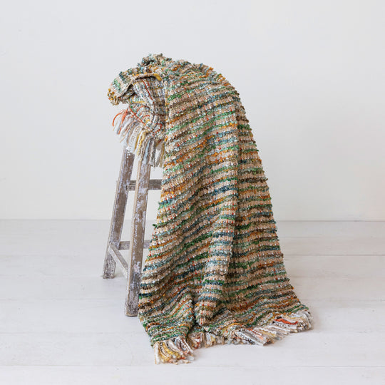 Boho Bouclé Throw Blanket