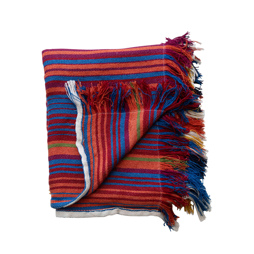 Jewel-striped Indoor/Outdoor Throw Blanket