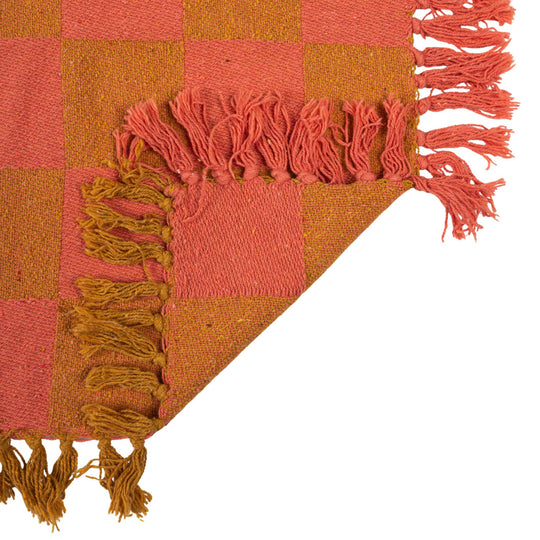 Color-Drenched Checkered Throw Blanket