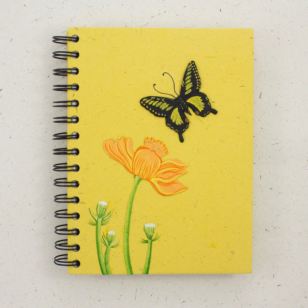 Large Notebook - Butterfly Yellow
