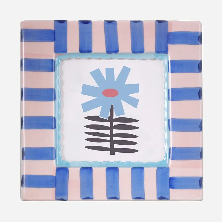 ChagoArt Striped Primavera Ceramic Art Frame
