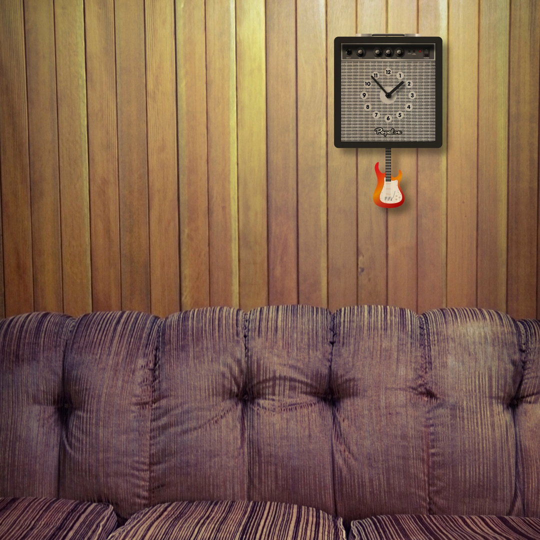 Guitar Amp Pendulum Clock