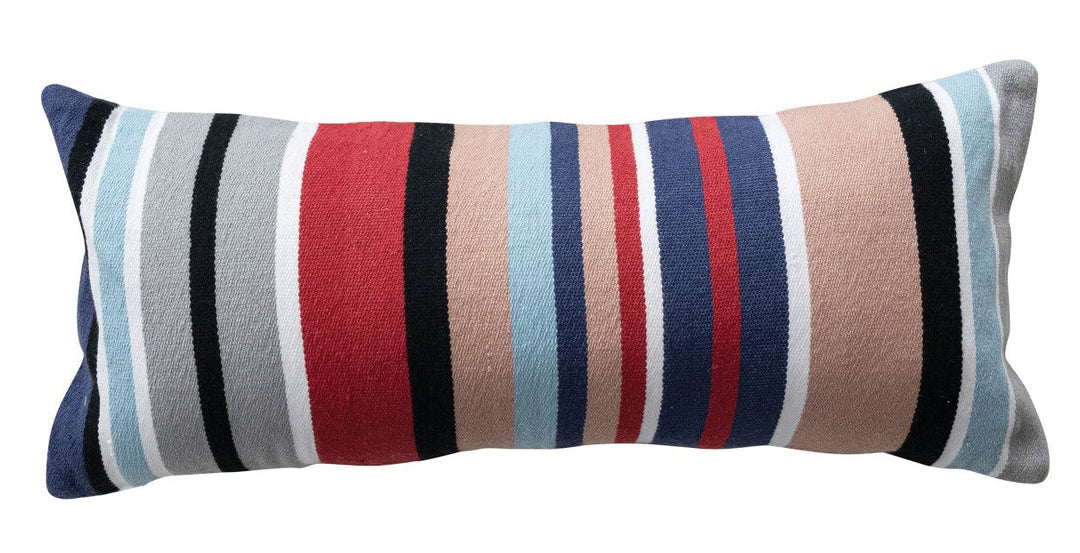 Indoor/Outdoor Striped Lumbar Pillow - Style 2