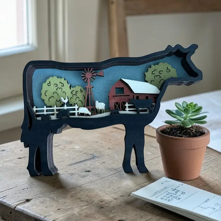 Farm Cow Shelf Sitter
