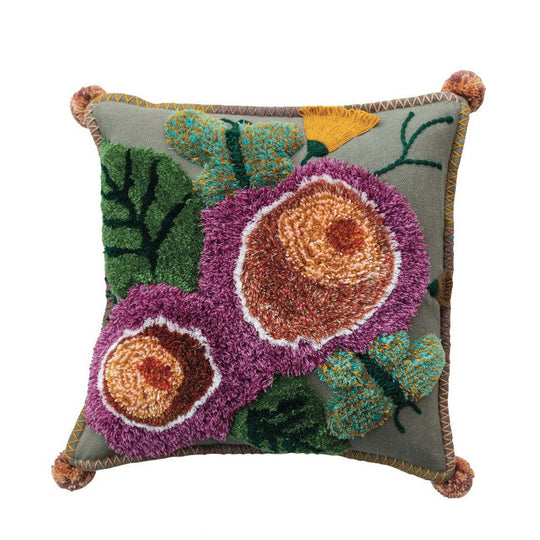 Garden Party Throw Pillow - Moss