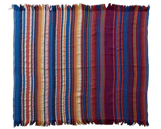 Jewel-striped Indoor/Outdoor Throw Blanket