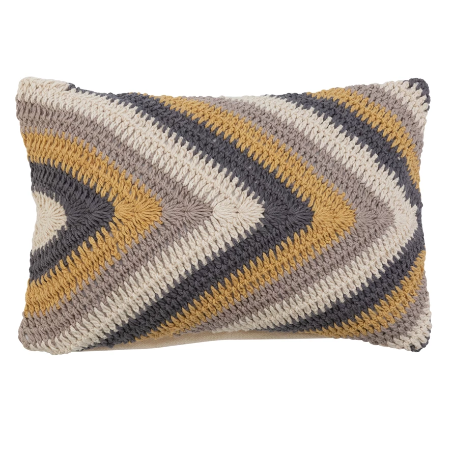 Crocheted Classic Lumbar Pillow