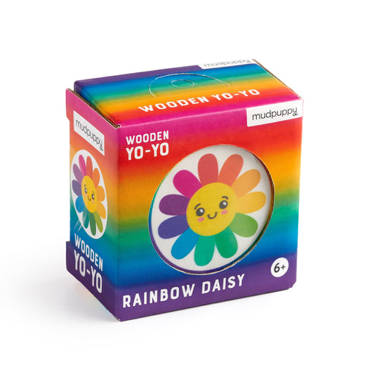 Rainbow Daisy Wooden Yo-Yo